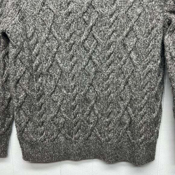 Denver Hayes Wool Blend Cable Knit Gray Pullover Women's Sweater Size Small - Picture 4 of 10